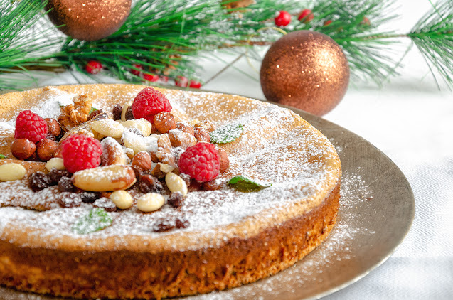 Bolo de Natal de Frutos Secos, Brandy e Laranja