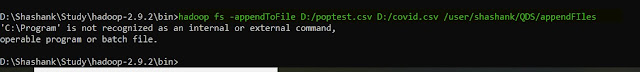 Hadoop appendtofile