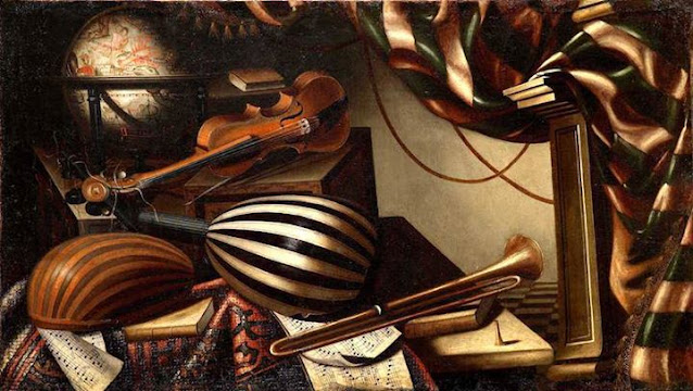 Bartolomeo Bettera (1639-1688) Nature morte à la mappemonde et aux instruments de musique Collection privée
