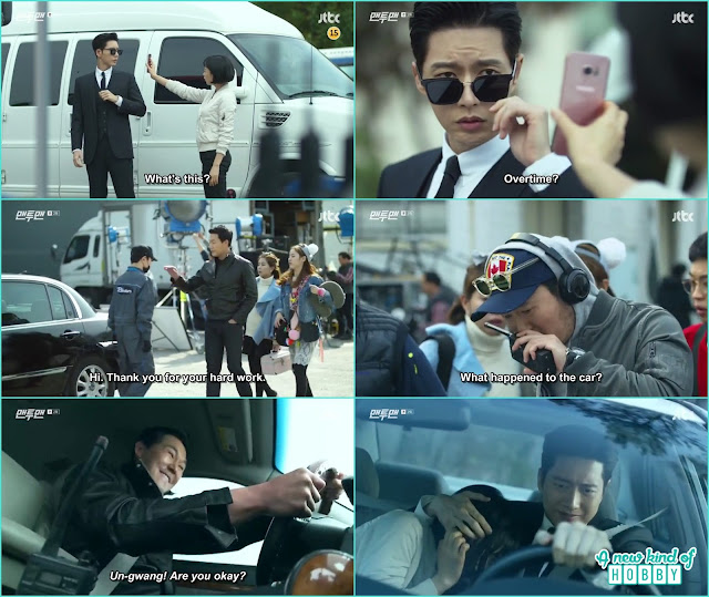 Guard kim with do ha in the car to rescue woon gwang as his car break fails - Man To Man: Episode 2 (Review) korean Drama