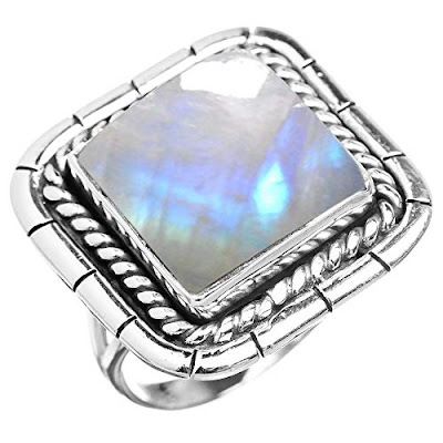 rainbow moonstone rings