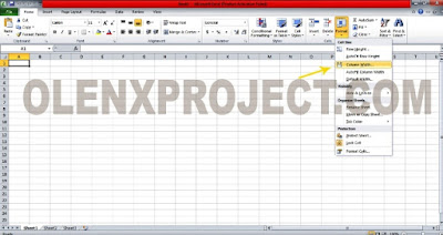 Cara Mengatur Lebar Pada Kolom Excel
