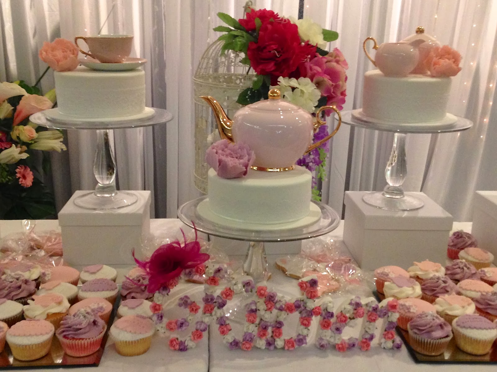  Party  Ideas  Pretty in pink floral kitchen tea  ideas  