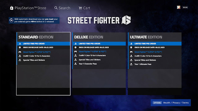 street fighter 6 pre-orders bonus alternate colors sf6 chun-li dee jay jamie juri ken manon outfit 1 capcom pc steam playstation ps4 ps5 xbox series x/s the game awards 2022 tga