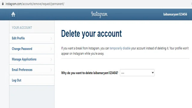 How to delete instagram account permanently,