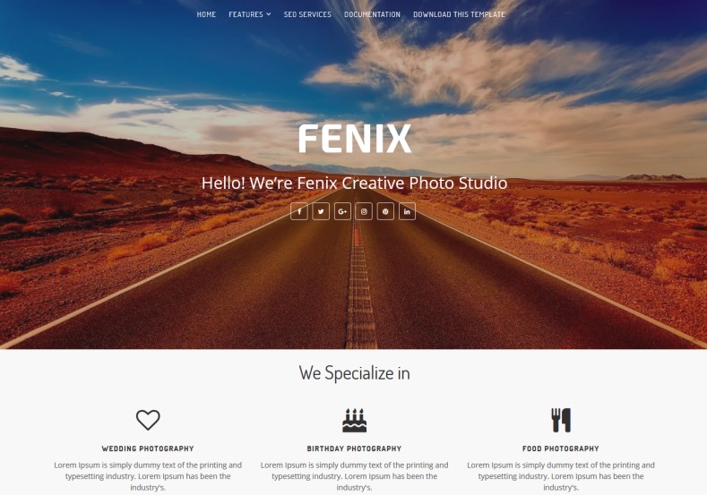 Fenix Creative Blogger Template