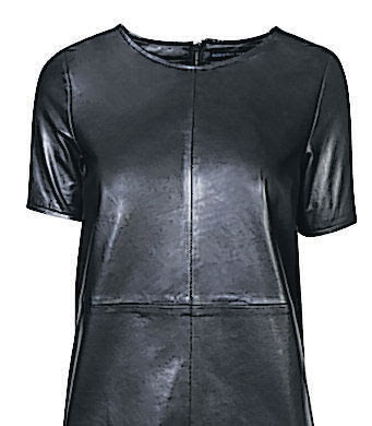 Women Leather T-shirt