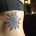 Star Flower Tattoo On Women Sizzling Hip