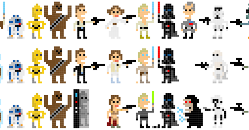 The Star Wars Pixel Art Collection by Andy Rash | Minecraft Pixel Art