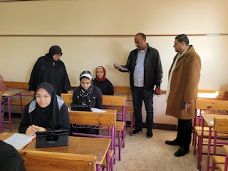 الفولى يتابع سير امتحانات الشهادة الاعدادية بإدارة شبين الكوم التعليمية