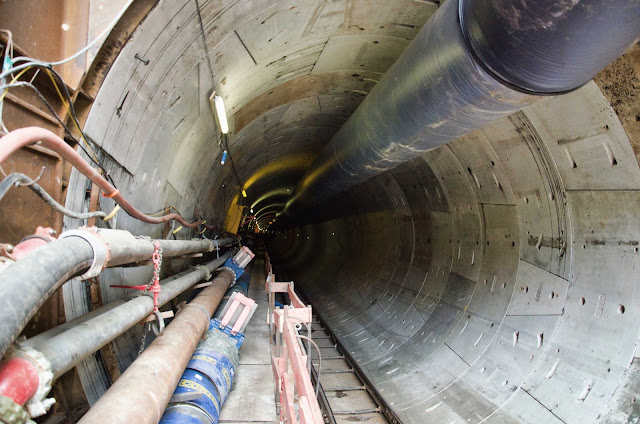 Baustelle Startschacht für die Tunnelbohrmaschine Baulogistikfläche für den Lückenschluss U5, Rathausstraße 19, 10178 Berlin, 10.06.2015