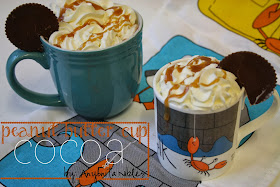 Two mugs of Peanut Butter Cup Cocoa from www.anyonita-nibbles.com