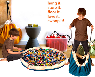 play mat that becomes toy bag, for legos and more