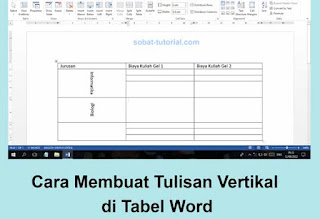 Cara Membuat Tulisan Vertikal di Tabel Word