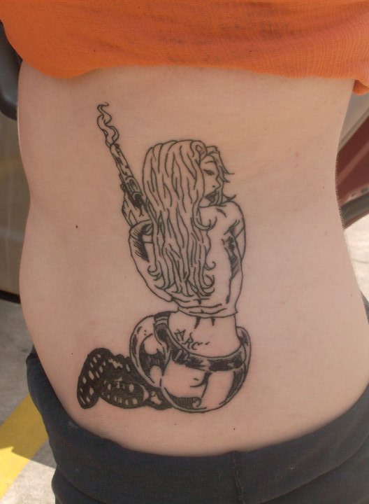 Side Piece girl tattoo