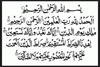 Surat Al-Fatihah dan terjemahan