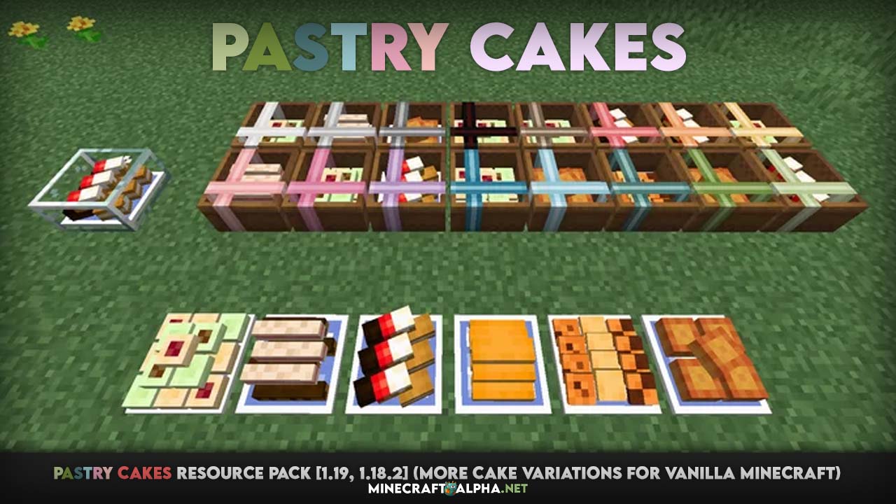Pastry Cakes Resource Pack [1.19, 1.18.2] (More Cake Variations for Vanilla Minecraft)