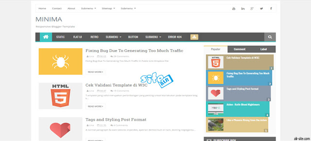 6 Template Blog SEO Friendly Responsive 2016