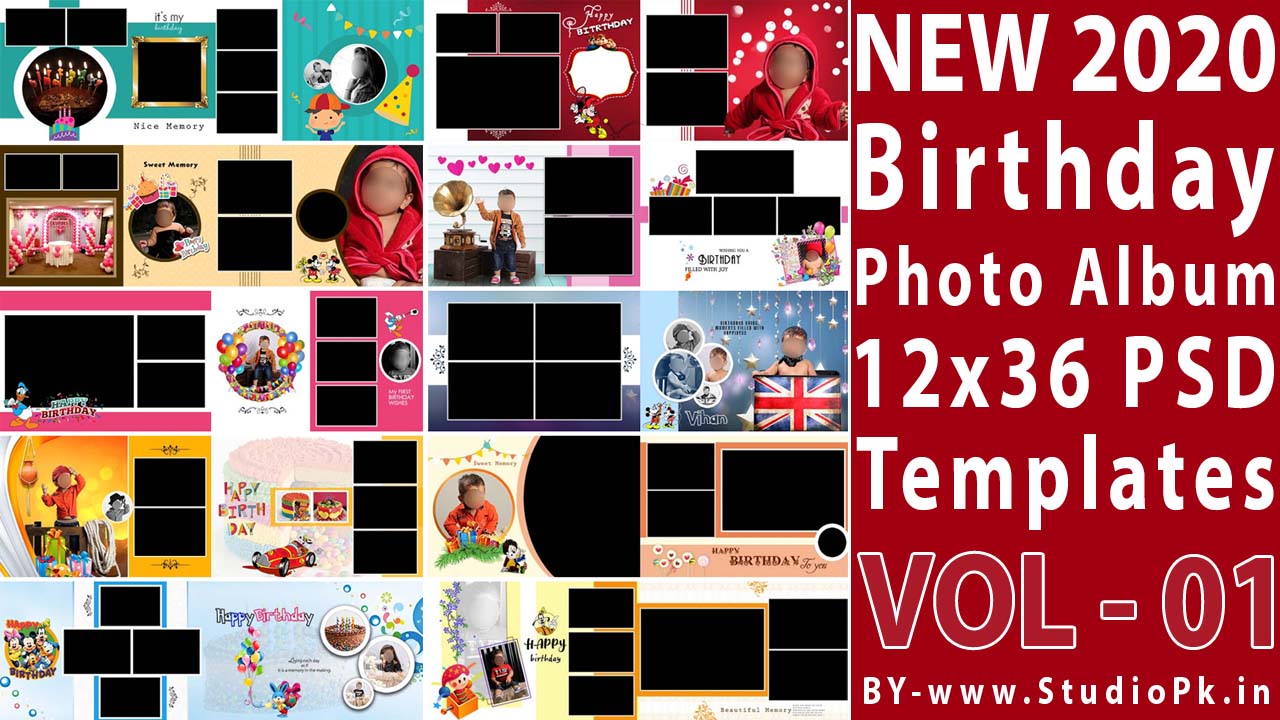 Birthday Photo Album PSD Templates