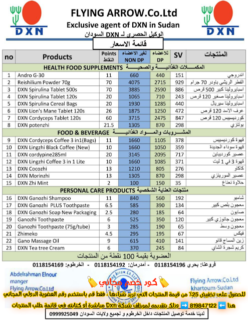 أسعار منتجات ديكسن الماليزية في السودان