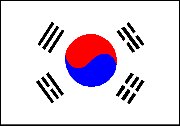 north korean flag and south korean flag. south and north korea flag