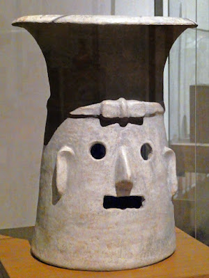 an ancient face from Museo de las Culturas de Oaxaca