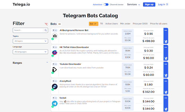 Telega.io | احسن منصة لتسويق تلغرام | Telega