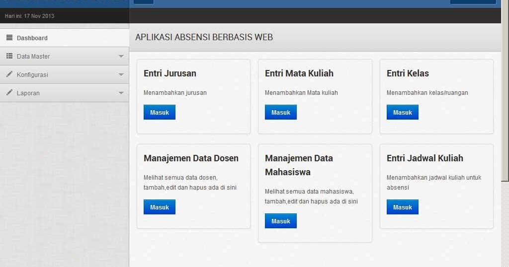 APLIKASI ABSENSI KAMPUS DENGAN PHP - bootstrap  mzn