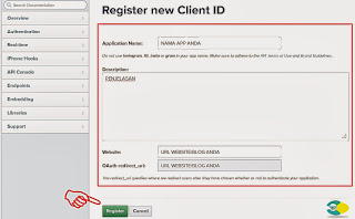  Sedikit klarifikasi bahwa dikala anda ingin mendapat Client ID dan Client Secret Instag Cara Membuat dan Mendapatkan Client ID dan Client Secret Instagram