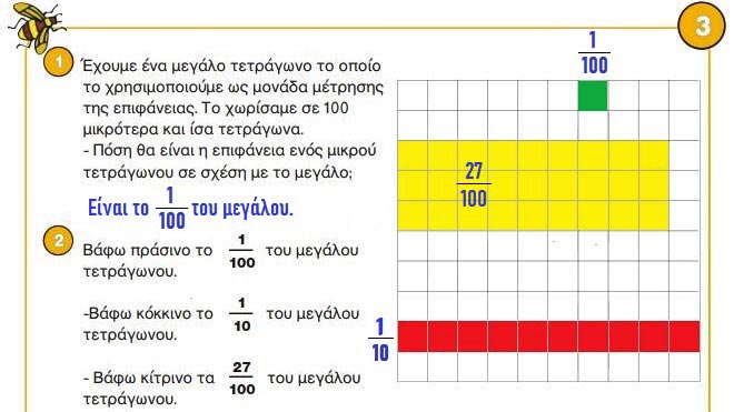 Κεφ. 34ο: Δεκαδικά κλάσματα - Μαθηματικά Γ' Δημοτικού - by https://idaskalos.blogspot.gr