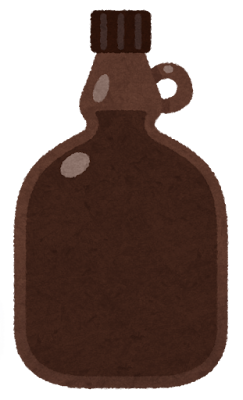 試薬瓶のイラスト3（茶色）