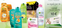 Logo della Promozione Garnier per richiedere un carnet di buoni sconto