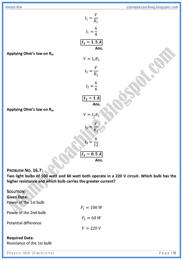 electricity-solved-numericals-physics-10th