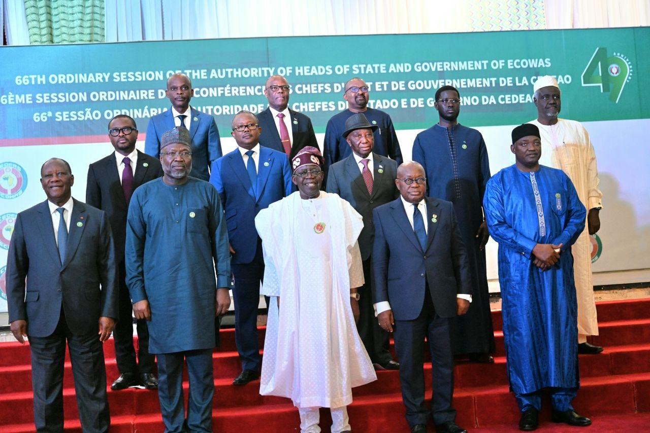 President Tinubu alongside other West African Leaders at the 66th ECOWAS Ordinary Session in Abuja