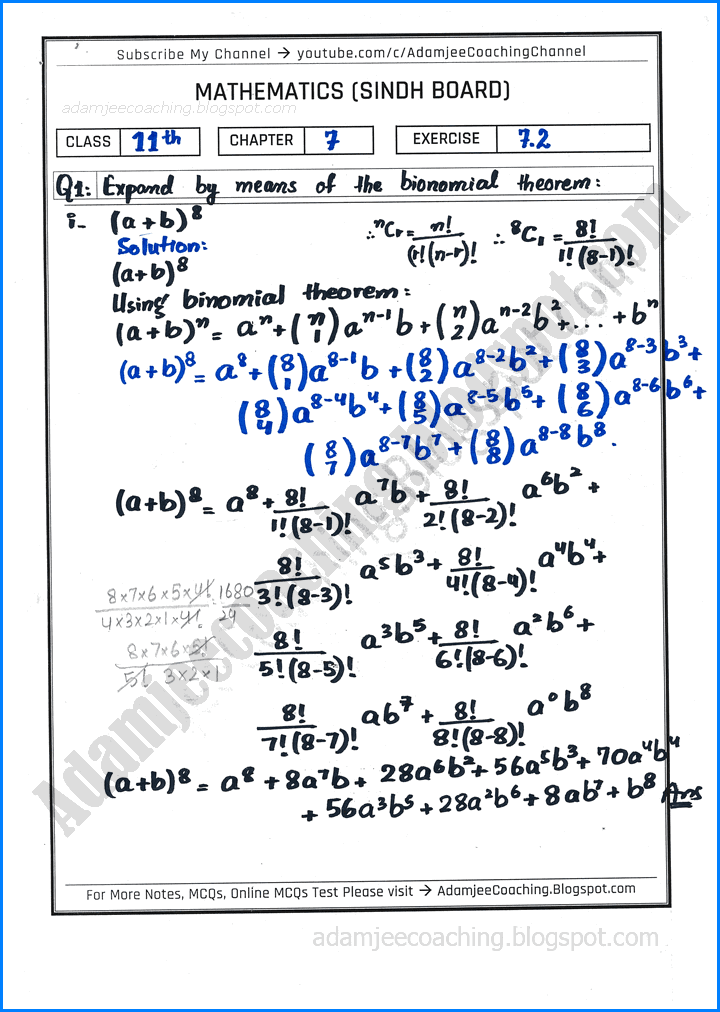 mathematical-induction-and-binomial-theorem-exercise-7-2-mathematics-11th