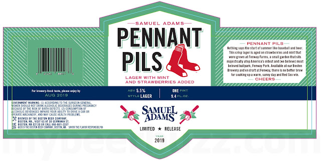 Samuel Adams Adding 2019 Pennant Pils Strawberry Mint Lager