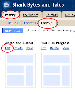 editing pages in Blogspot/ Blogger