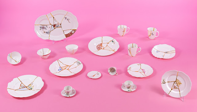 Seletti : service de table Kintsugi, design Marcantonio