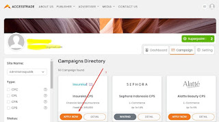 Cara Daftar Campaign accessTrade