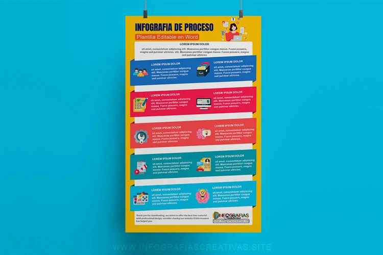 Plantilla Premium de Infografía de Procesos