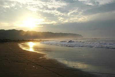 Sunset of Parangkusumo beach