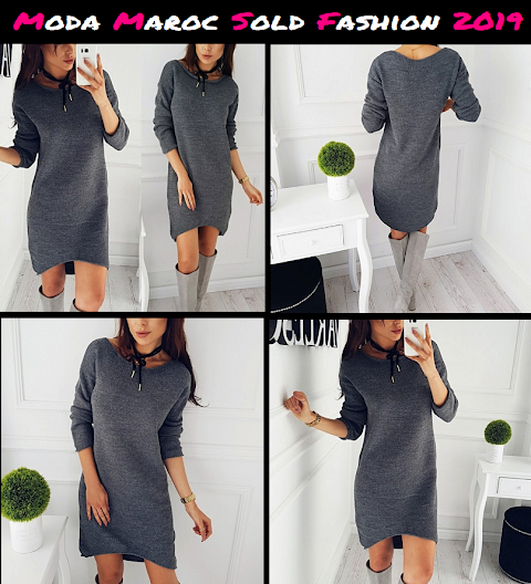 sold -67% Fashion Robe Pour Femme - Gris 2019