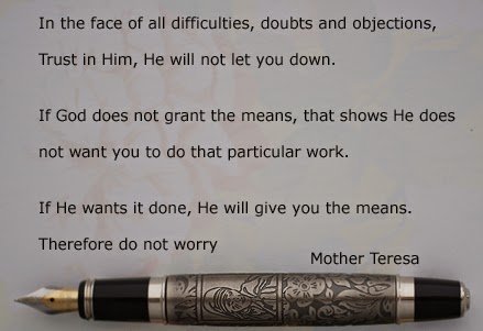  Mother Teresa on difficulties, worry