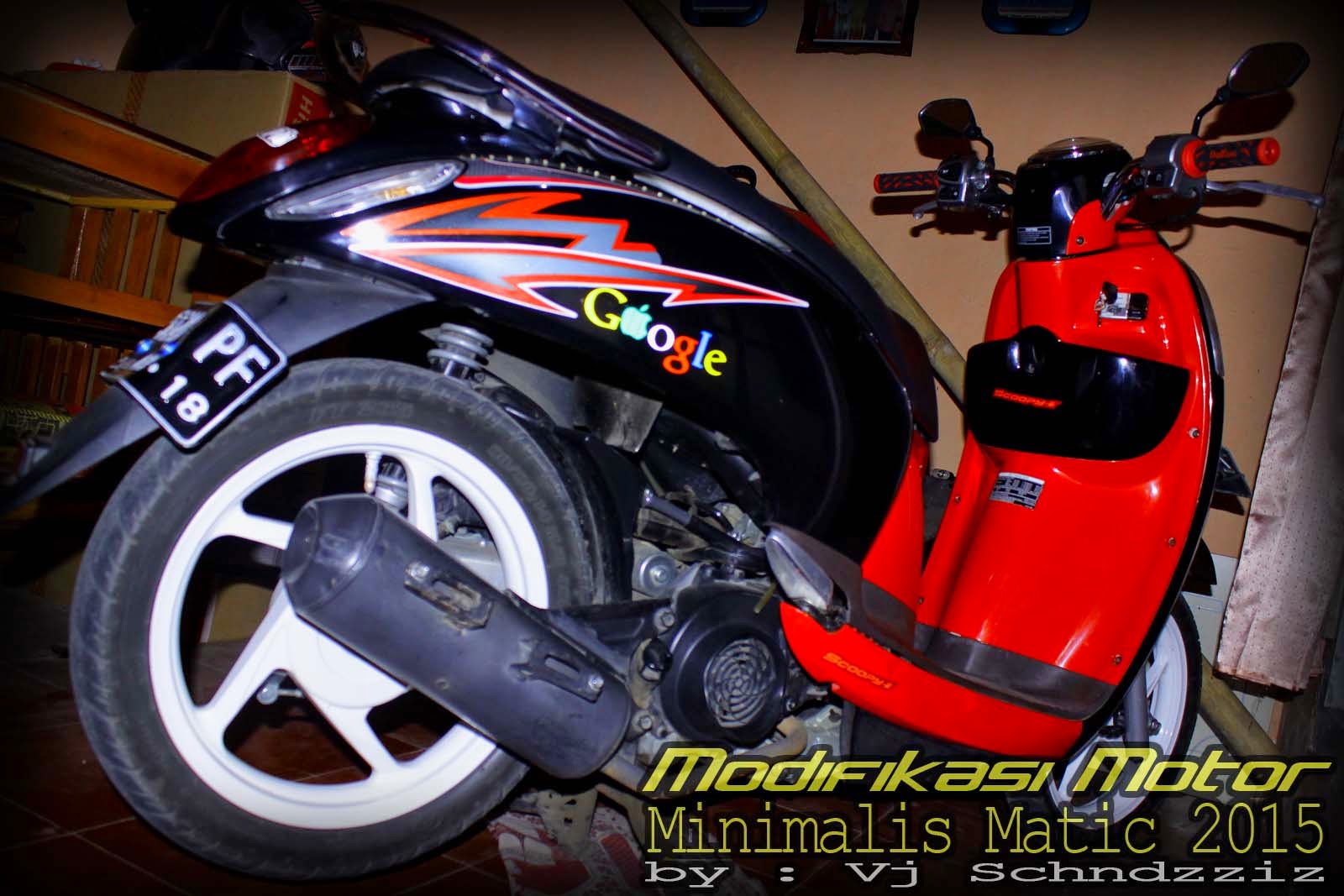 Download Kumpulan Modifikasi Motor Scoopy Merah Terkeren Palm