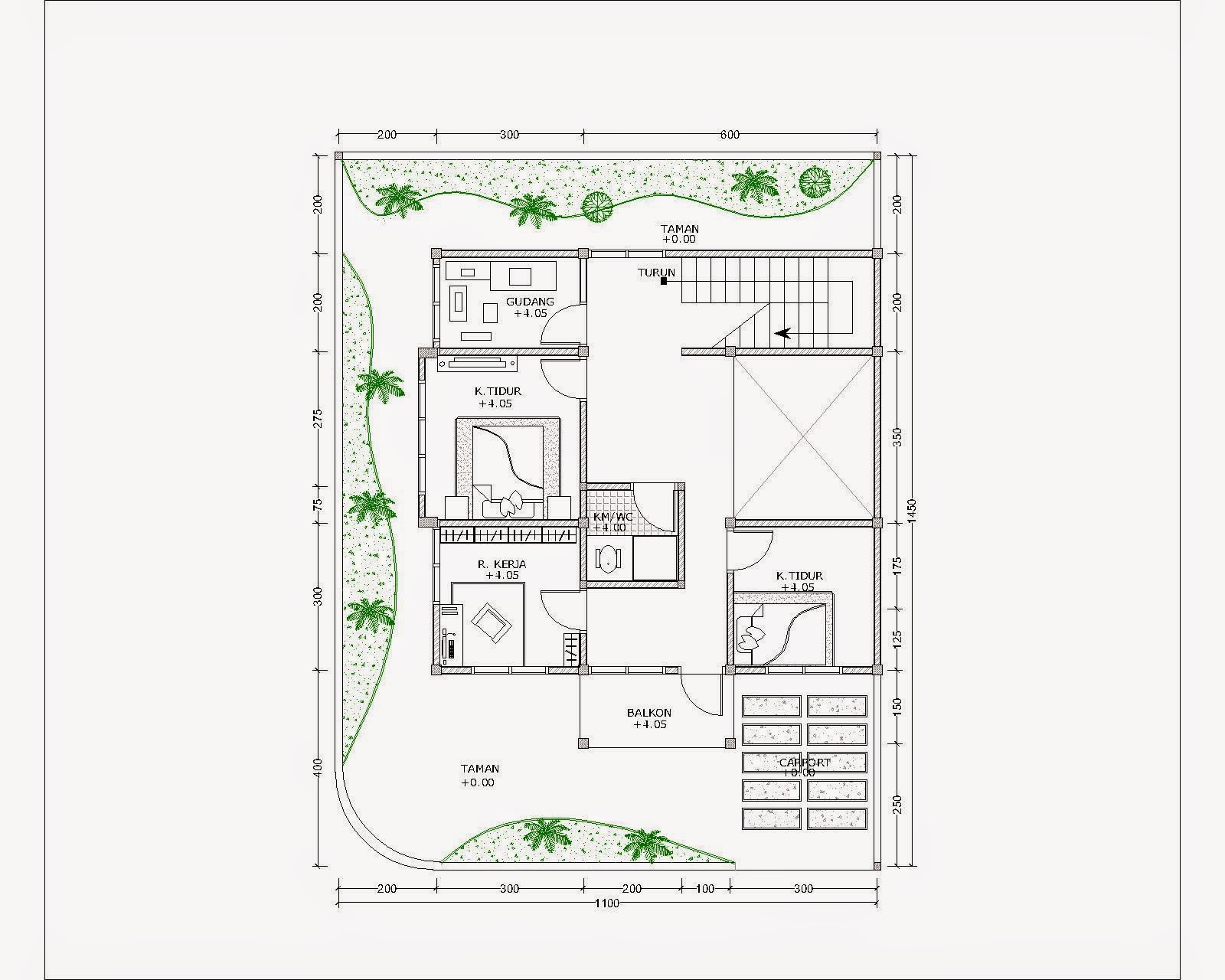 107 Denah  Rumah Minimalis Format Autocad  Gambar  Desain 