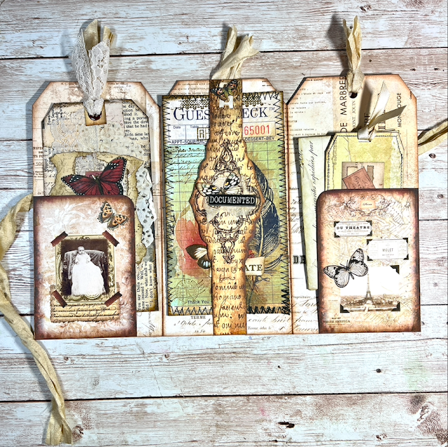 Vintage Trifold Tag Happy Mail Idea