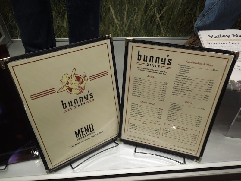 Promised Land Bunnys diner menu prop