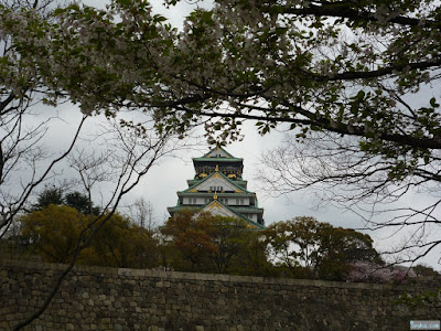 大阪城と桜