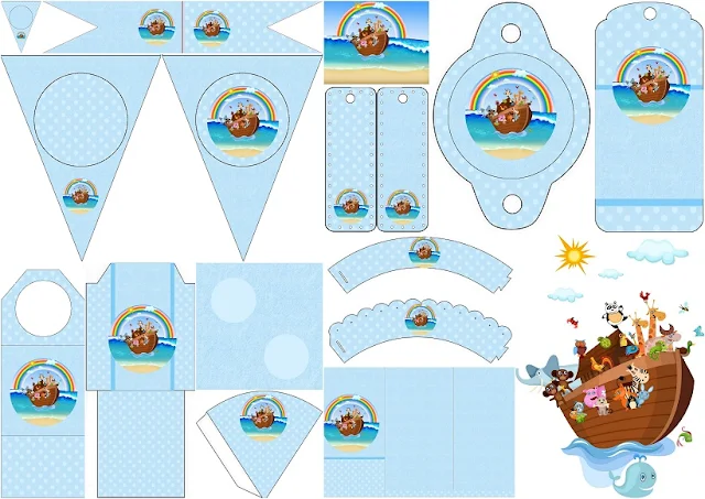 Noah´s Ark for Boys: Free Party Printables and Images. 