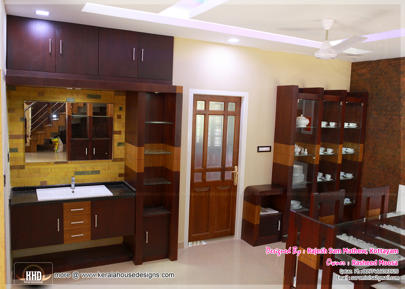 Kerala interior design with photos - Kerala home design and floor ...  Kitchen interior